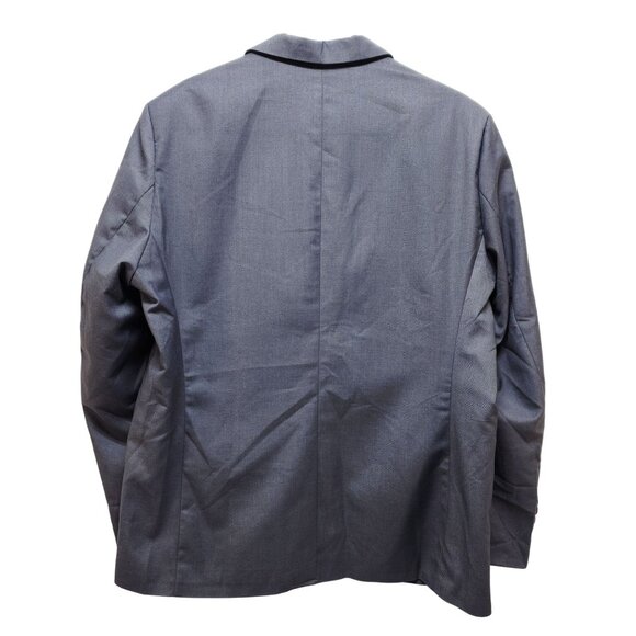 Mens Grey Single-Breasted Blazer Jacket Mylldey Size L Button Cuffs Pockets - Picture 2 of 8